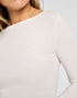 Lee Women's Boat Neck T-Shirt in Ecru